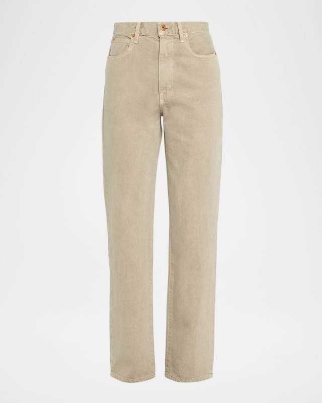 London High-Rise Straight-Leg Jeans